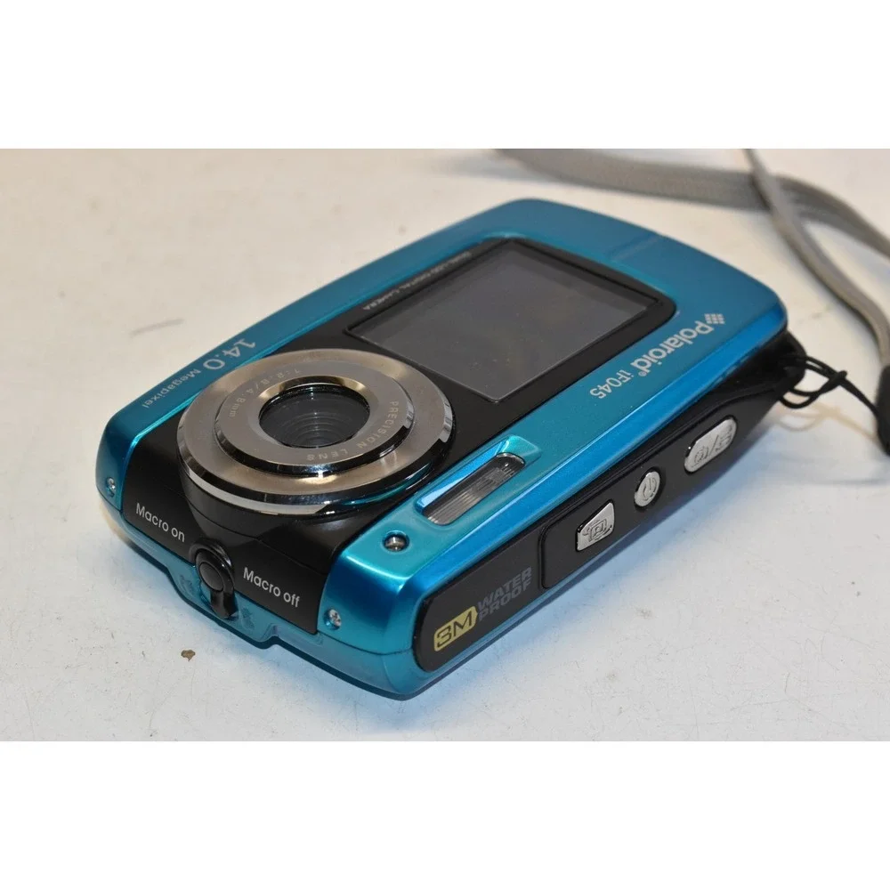 Polaroid iFO45 14 MP Digital Camera Blue Dual Screen/Waterproof w Box Manual